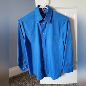 Boys Chaps dress shirt button up blue size 14
